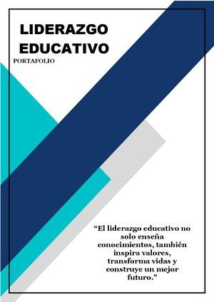 LIDERAZGO EDUCATIVO - PORTAFOLIO