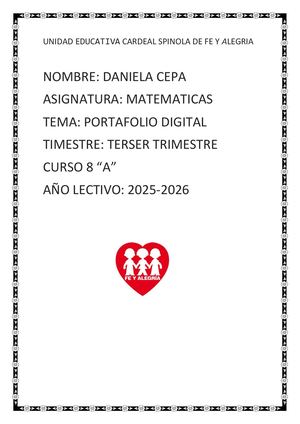 Matemáticas Daniela Cepa