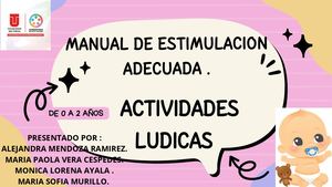 Manual De Estimulacion en niños de 0 a 2 años
