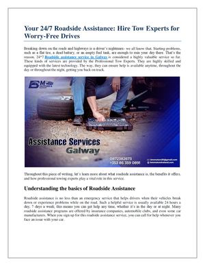 Your 24/7 Roadside Assistance: Hire Tow Experts for Worry-Free Drives