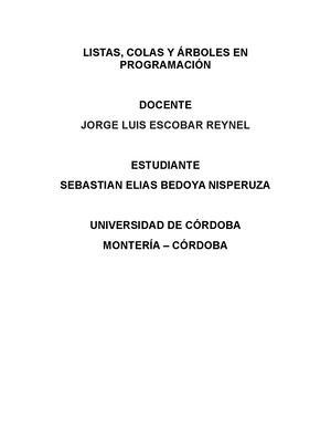 LISTAS, COLAS Y ÁRBOLES