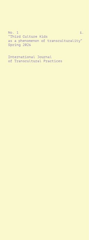 ( 1 часть) i.i.i. International Journal  of Transcultural Practices