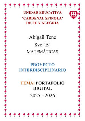 Portafolio Tene Abigail 8 'B'