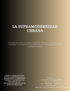 Supramodernidad Urbana Stephanie
