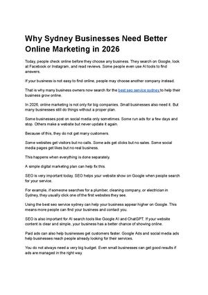 Why Sydney Businesses Need Better Online Marketing In 2026