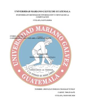 Texto Paralelo Calculo 1 Jhonatan Emilio Chamalé Yumán