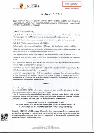 Arr 26 326 à Arr 26 330