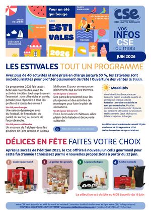 INFOS CSE - JUIN 2026