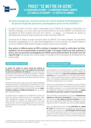 Projet "Se mettre en scène"