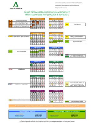 Calendario Almanaque 26 27