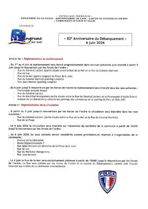 Arrêté Municipal Juin 2026 Langrune Sur Mer
