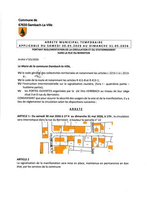Arrêté 101 2026