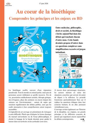 Au Coeur De La Bioéthique Comprendre Les Principes Et Les Enjeux En Bd Cortex Sciences Chronique 2026