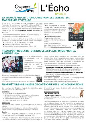 L'echo N°141 - Juin 2026