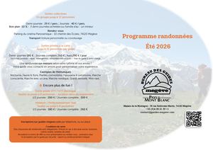 Programme des randonnées BDG été 26