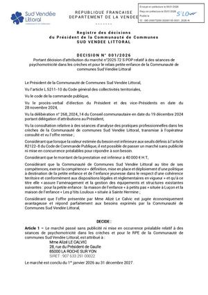 Décisions Janvier 2026