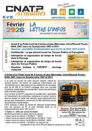 Cnatp Actualités Fév 2026