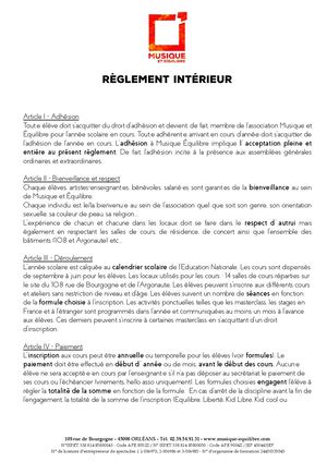 Règlement Intérieur éCole 2026 2027