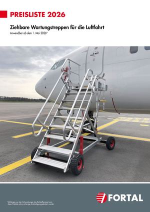 Preisliste 2026 05 Ziehbare Wartungstreppen Fur Die Luftfahrt DE FORTAL