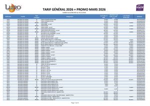 Luro Tarif General 2026 + Promo Mars Maj Juin26