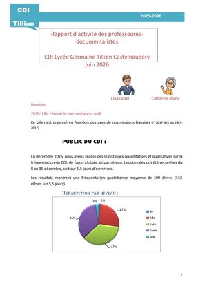 Bilan Long 2025 2026