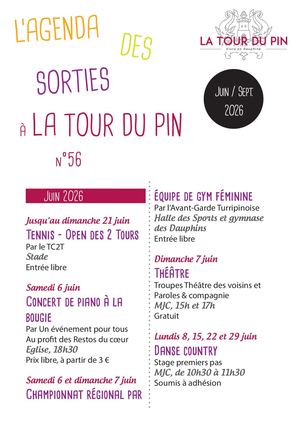 L'agenda des sorties / Juin-octobre 2026