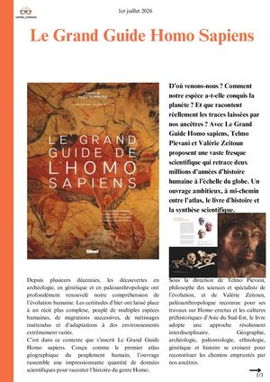 Le Grand Guide Homo Sapiens Cortex Sciences Chronique 2026