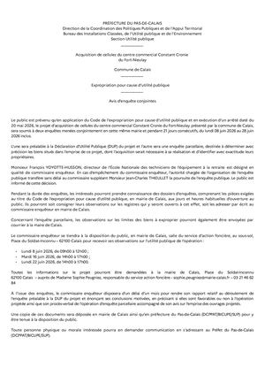 Enquête Publique Npnru Fort Nieulay