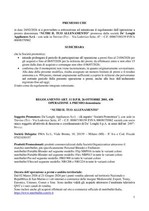 Proroga Regolamento Promo Nutri Il Tuo Allenamento 21062026