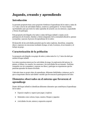 jugando creando y aprendiendo