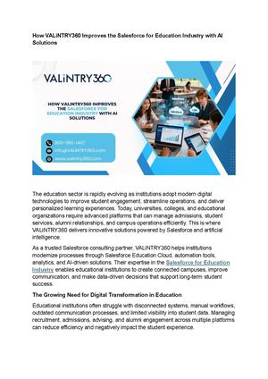 Salesforce For Education Industry