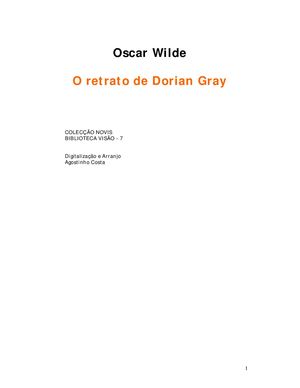 O Retrato De Dorian Gray Oscar Wilde