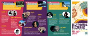 Programme du festival "Les Vendredis Eléctriques"