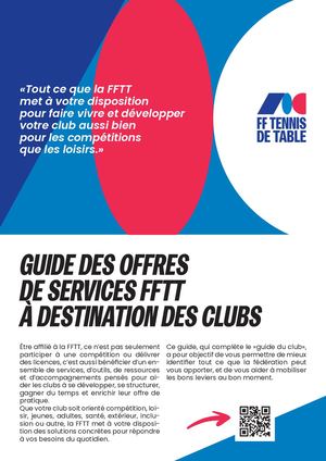 Guide des offres de services FFTT à destination des clubs