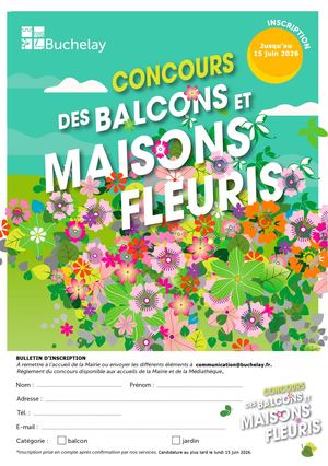 Inscription Concours des balcons et maisons fleuris