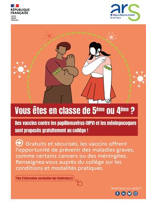 Affiche - vaccination HPV & Méningo