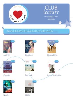 Club De Lecture D'avril 2026