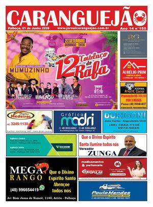 Edição N° 155 Junho do Jornal Caranguejão