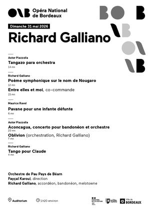 Orchestre de Pau Pays de Bearn richard Galliano dimanche 31 mai 2026