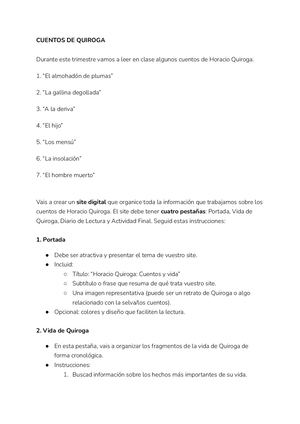 Cuentos De Quiroga