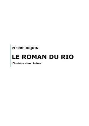 Le Roman Du Rio
