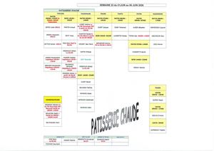 Plannings Semaine 23