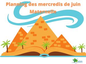 Planning Mercredi maternelles - Juin et Juillet