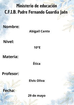 Examen De Etica Abigail Canto 10e