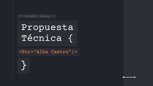 Presentación Técnica Código Programación Minimalista Gris