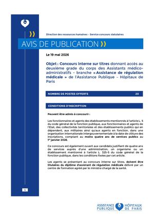 Avis De Publication Ama Arm Interne