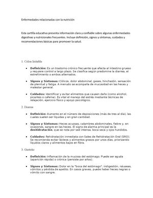 Enfermedades Relacionadas Con La Nutrición