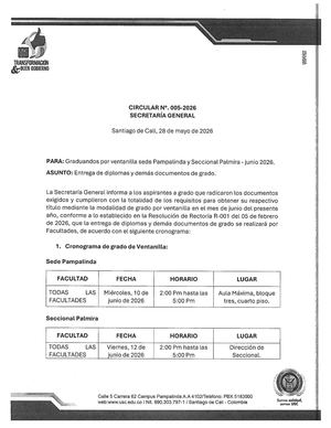 Circular N 005 Grados por Ventanilla junio 2026