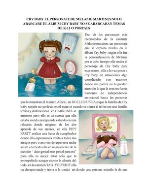 Cry Baby El Personaje De Melanie Martines
