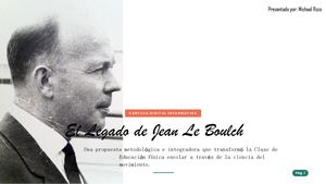 El Legado De Jean Le Boulch